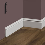bancale da 84ml di Battiscopa BAROCCO in POLIMERI FeelingWood-HD 71x11mm - BIANCO - Eternal Parquet