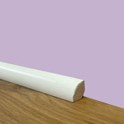100 metri lineari di Profilo Basolino PREMIUM in legno MASSELLO Tondo 1,5x1,5cm laccato bianco - Eternal Parquet