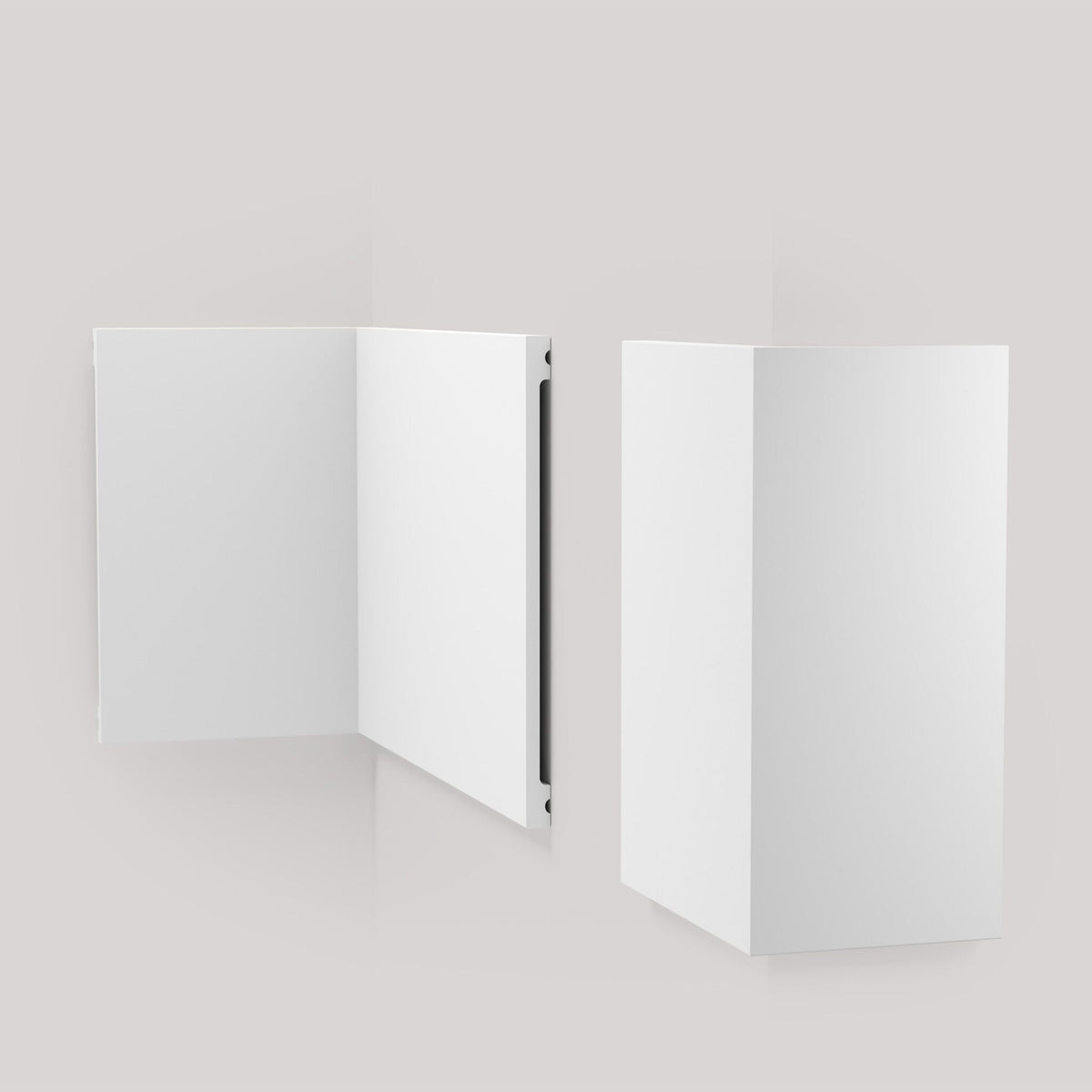 Battiscopa SQUADRATO BIANCO Passacavo 250x13mm in POLIMERI - Polistrutturato (prezzo al metro)