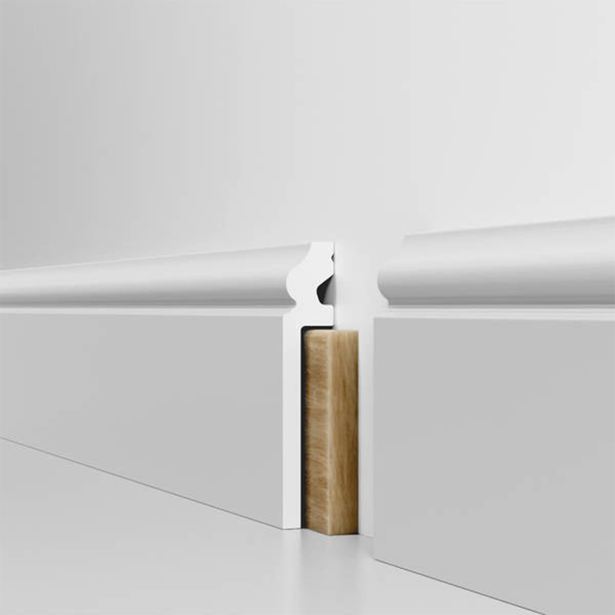 Battiscopa BIANCO Ducale Coprimarmo - coprivecchio 115x22mm in POLIMERI - (prezzo al metro)