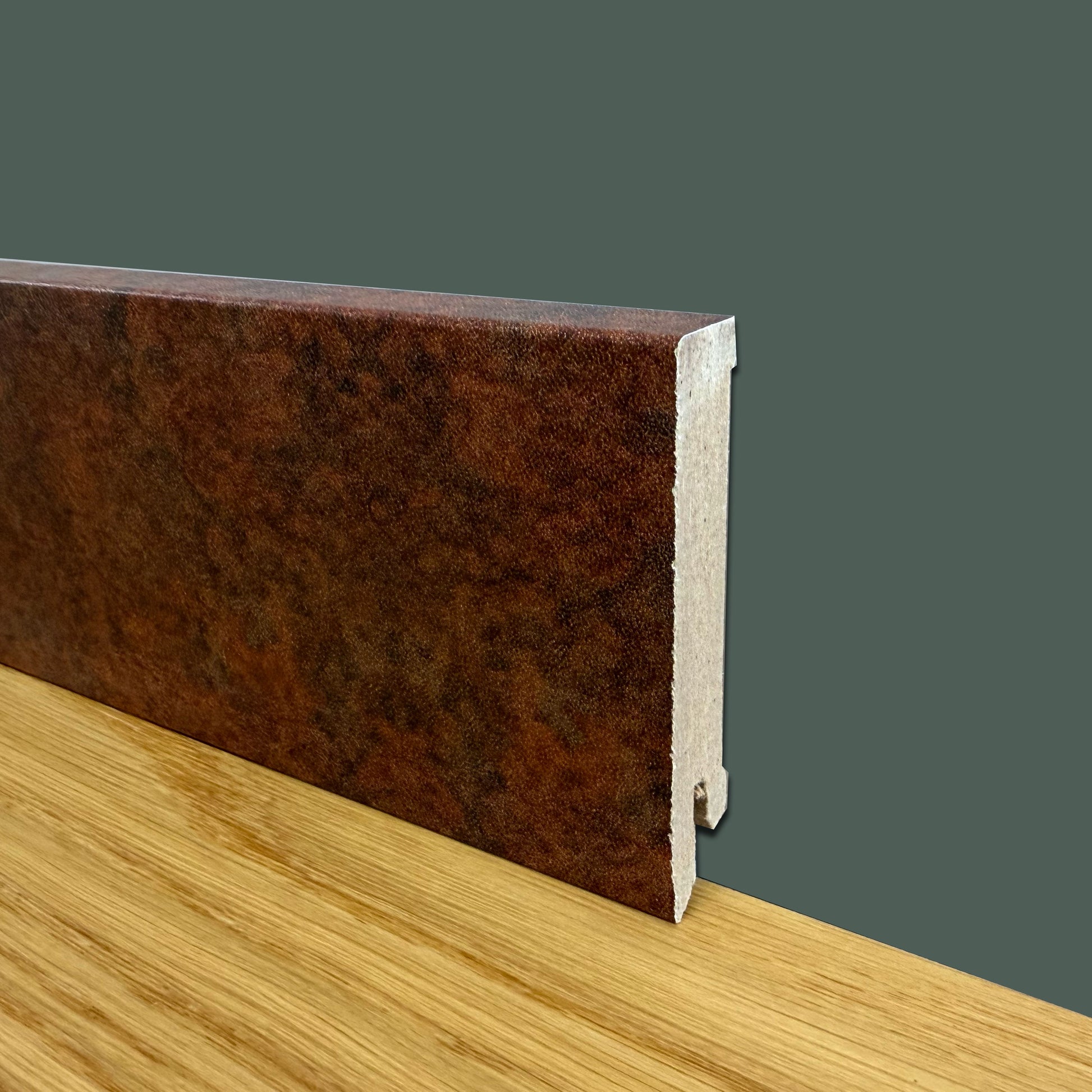 BATTISCOPA ZOCCOLINO SQUADRATO in FIBRA DI LEGNO COMPATTA 80X15 CORTEN INDUSTRIAL (prezzo al metro) - Eternal Parquet