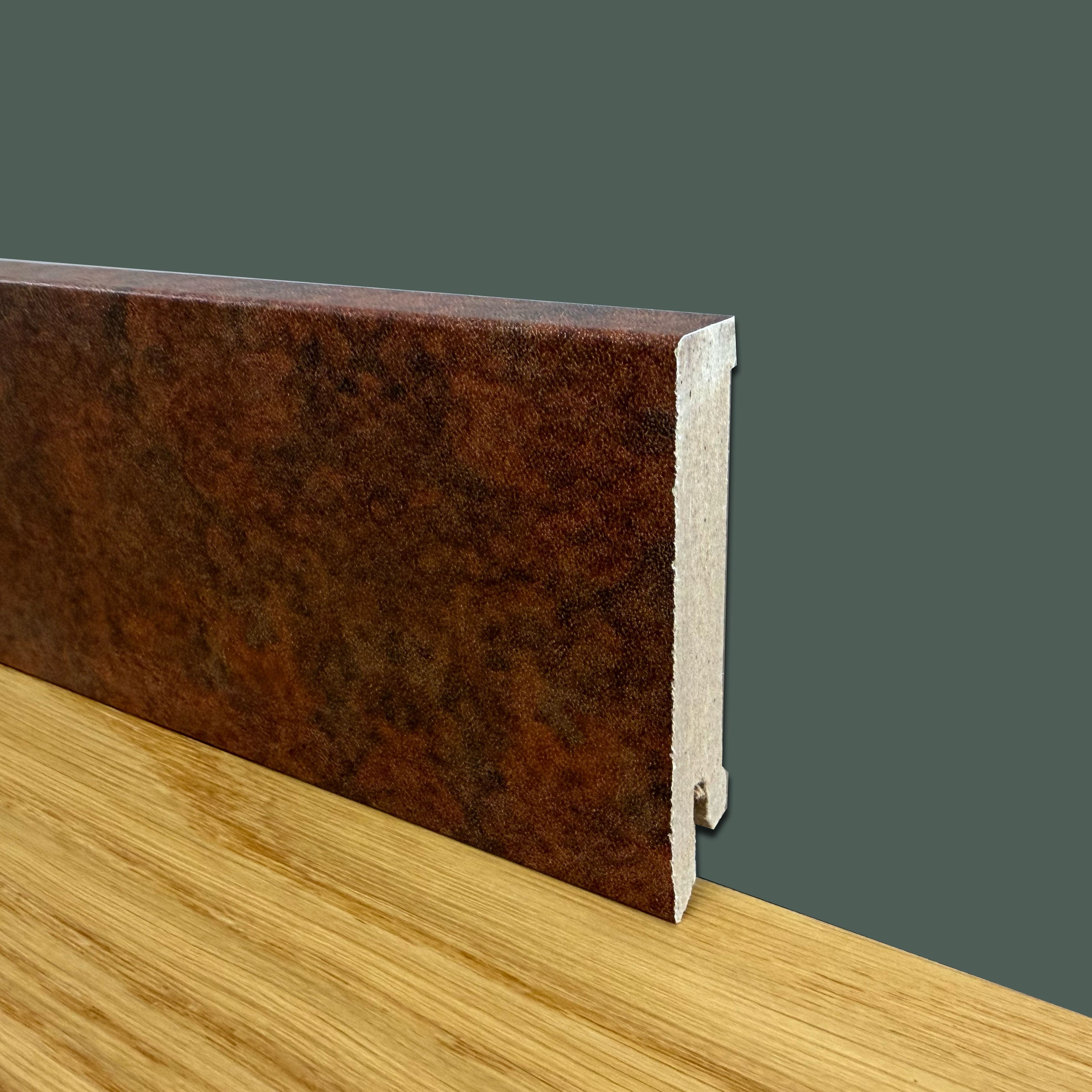 BATTISCOPA ZOCCOLINO SQUADRATO in FIBRA DI LEGNO COMPATTA 80X15 CORTEN INDUSTRIAL (prezzo al metro) - Eternal Parquet