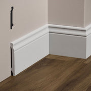 Bancali da 72ml di Battiscopa DUCALE in POLIMERI FeelingWood-HD 120x15mm - BIANCO - Eternal Parquet