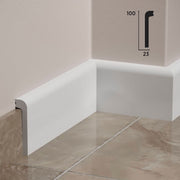 Bancale 96ml di Battiscopa Coprimarmo BC  in POLIMERI FeelingWood-HD 100x23mm - BIANCO - Eternal Parquet