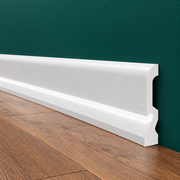 pacco da 128 ML di Battiscopa per LED BC Passacavo LUXURY QUALITY 100x18mm in POLIMERI - Polistrutturato