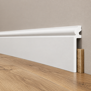 pacco da 140 ML di Battiscopa BIANCO Ducale Coprimarmo - coprivecchio 155x23mm in POLIMERI (copre oltre 12cm)
