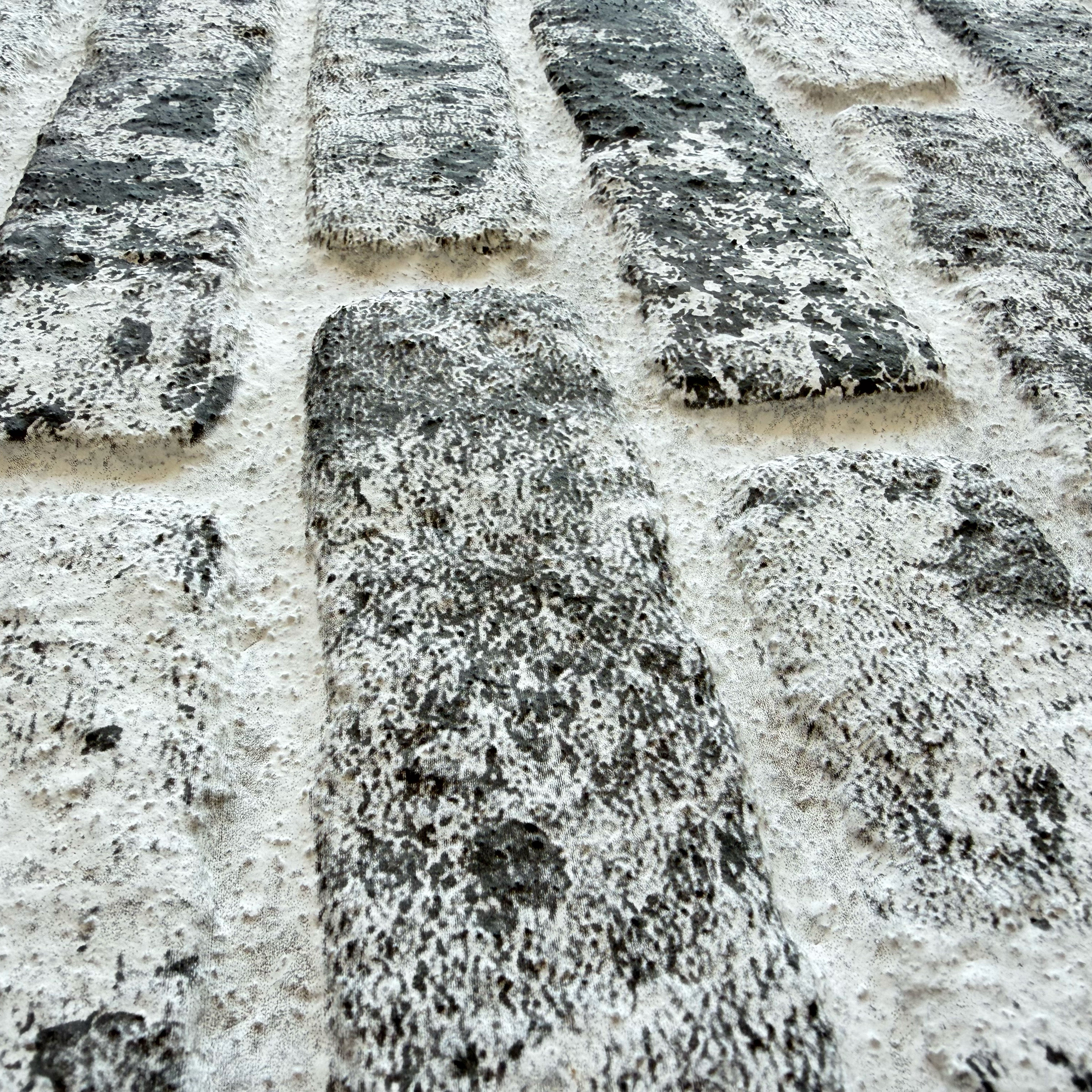 CAPPOTTO esterno - interno isolante in STYROFOAM 3D spess.2cm (120x50cm) con resine e malta mattoni Bianchi e neri - Eternal Parquet