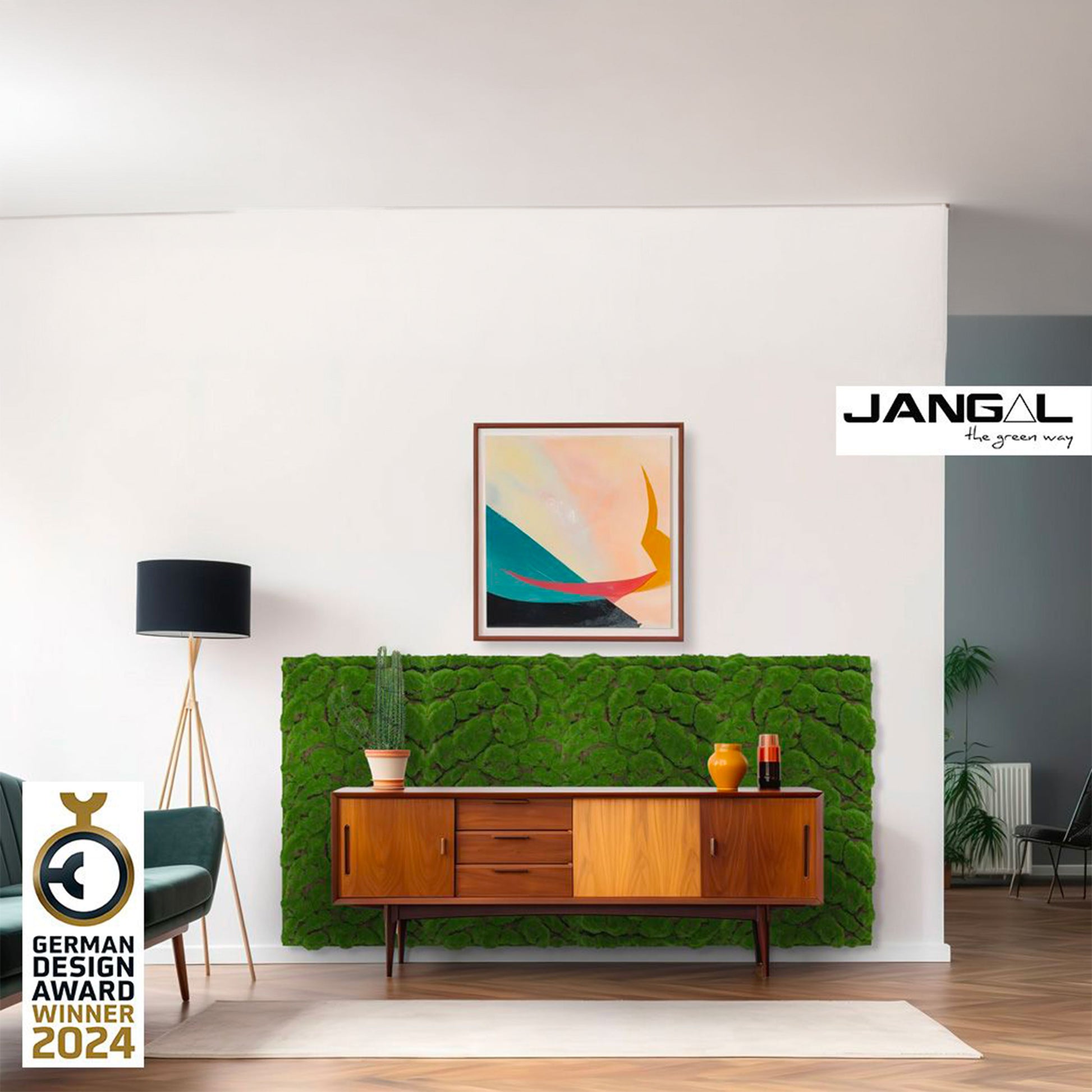 JANGAL Pannelli acustici Modulabili in FLORA sintetica ULTRAREALISTICA 52x52cm mod. BIG BULK - Eternal Parquet