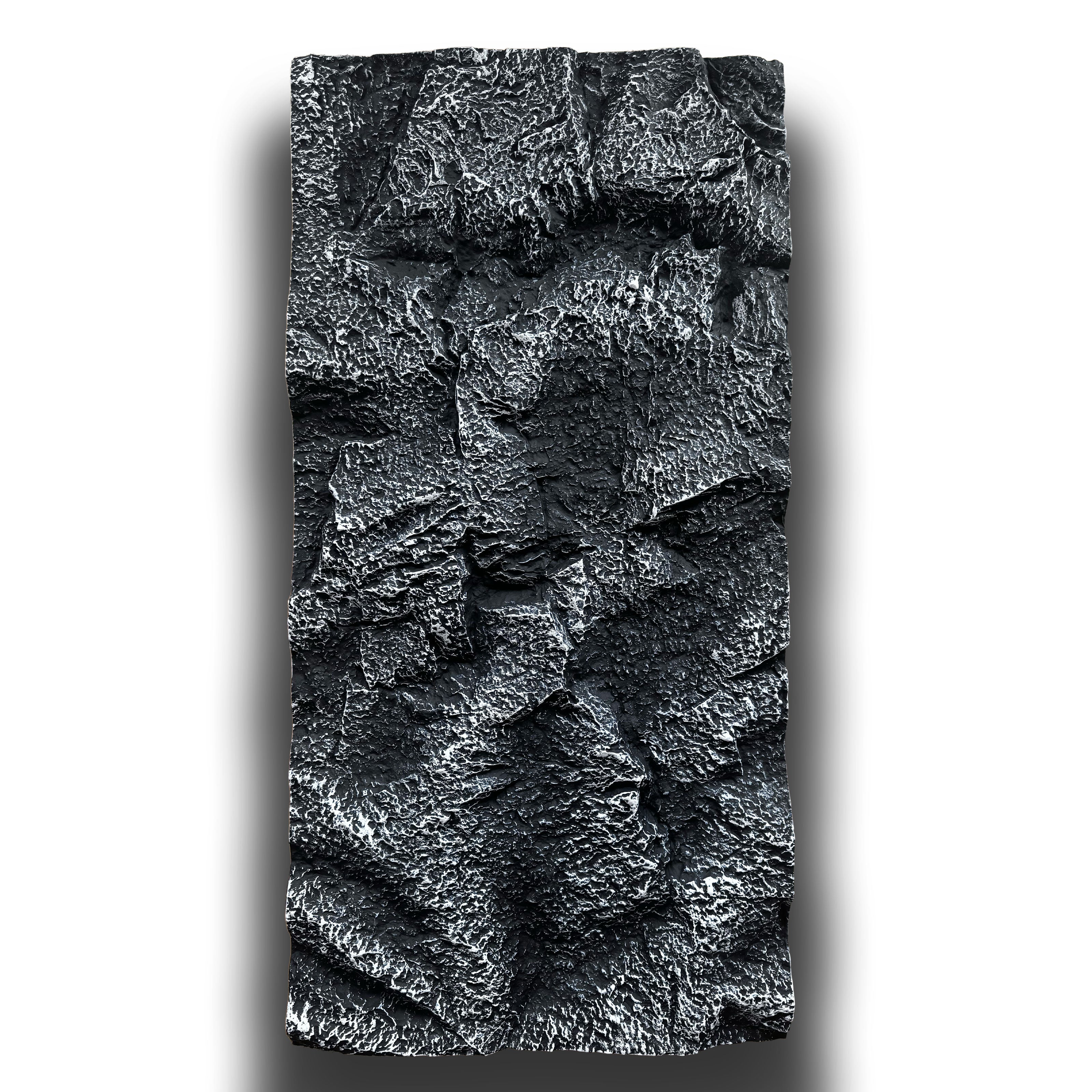 pannello di Rivestimento interno-esterno in PU effetto pietra nera EXTREME-REAL ed isolante 60x120cm