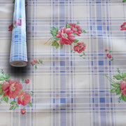 ***MEGA STOCK*** Rotolo da 20 metri (H140cm) di Tovaglia PVC telata cerata Per Casa, Sagre, Pizzerie BLU E ROSSO - Eternal Parquet