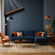 €5,35ml - Asta intera 14x117x2800mm di Rivestimento a Lamelli in fibra di legno SILK TOUCH - PIOMBO URBANO - Eternal Parquet