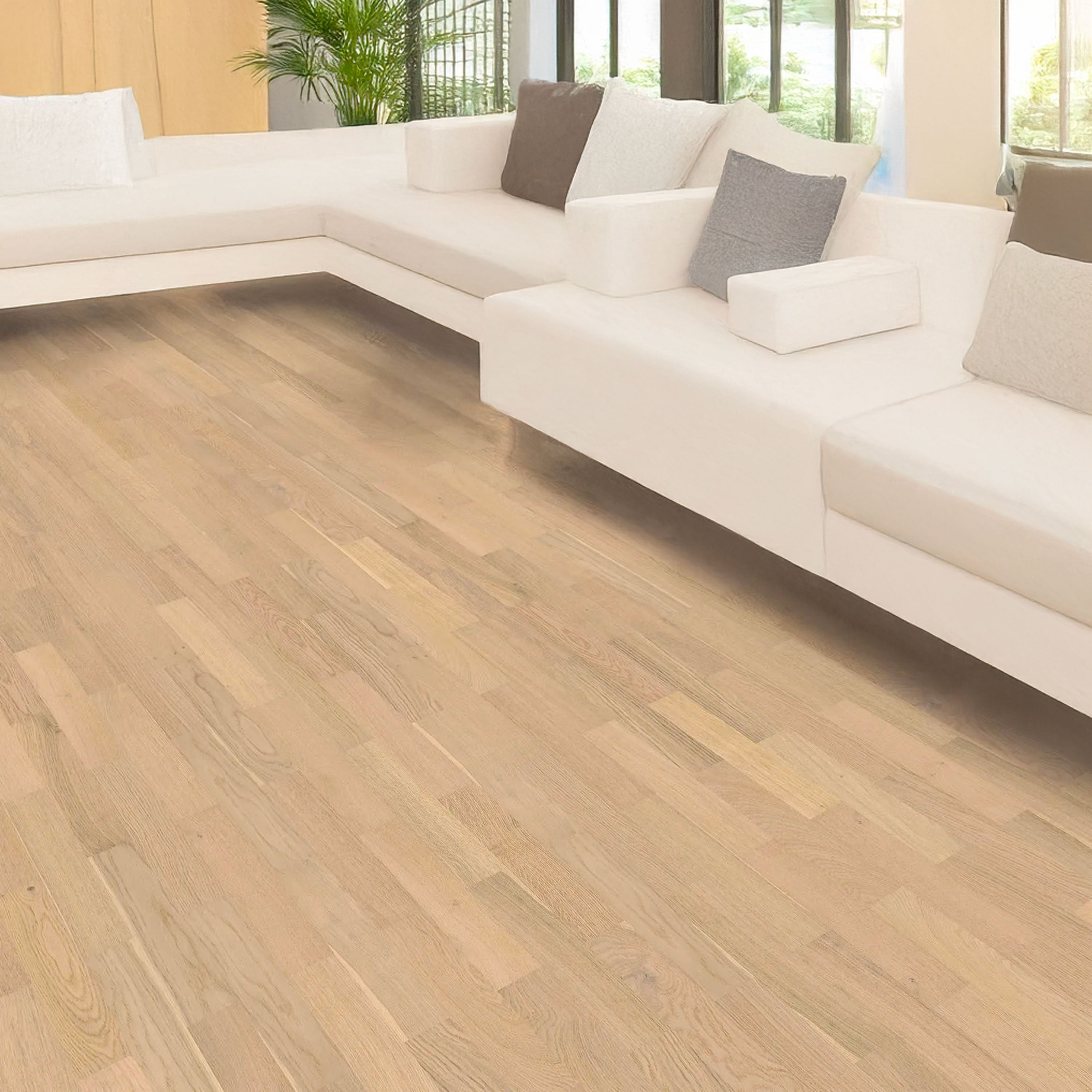 €28,99MQ *MEGA STOCK* Lotti da 84mq di Parquet Verniciato ROVERE Crema 10,5x100x1000mm