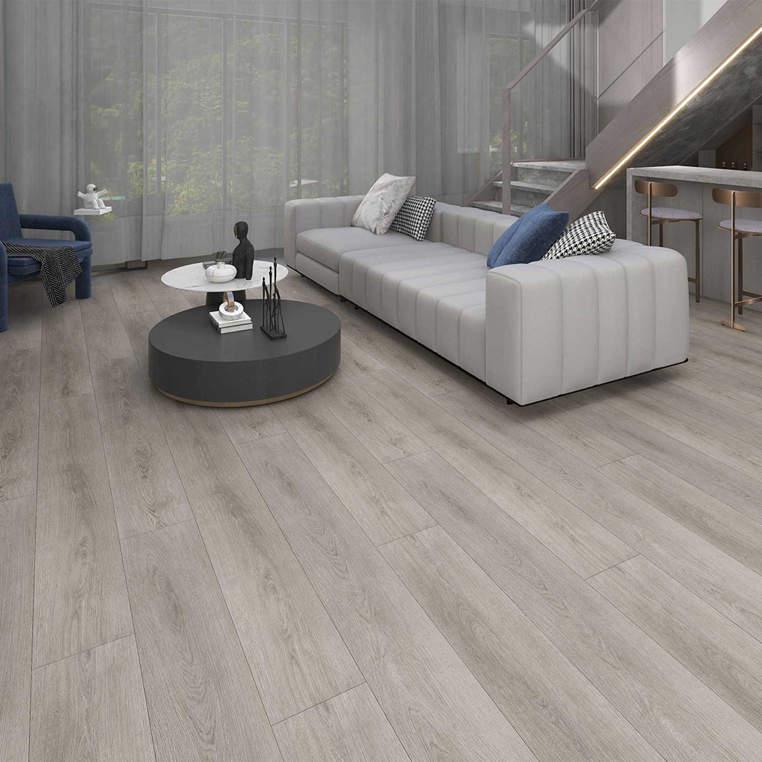 Pavimento SPC in Polvere di Pietra click 5mm HI-RES 1220x228mm (sp. 4+1) mod. BOSLAND - Eternal Parquet