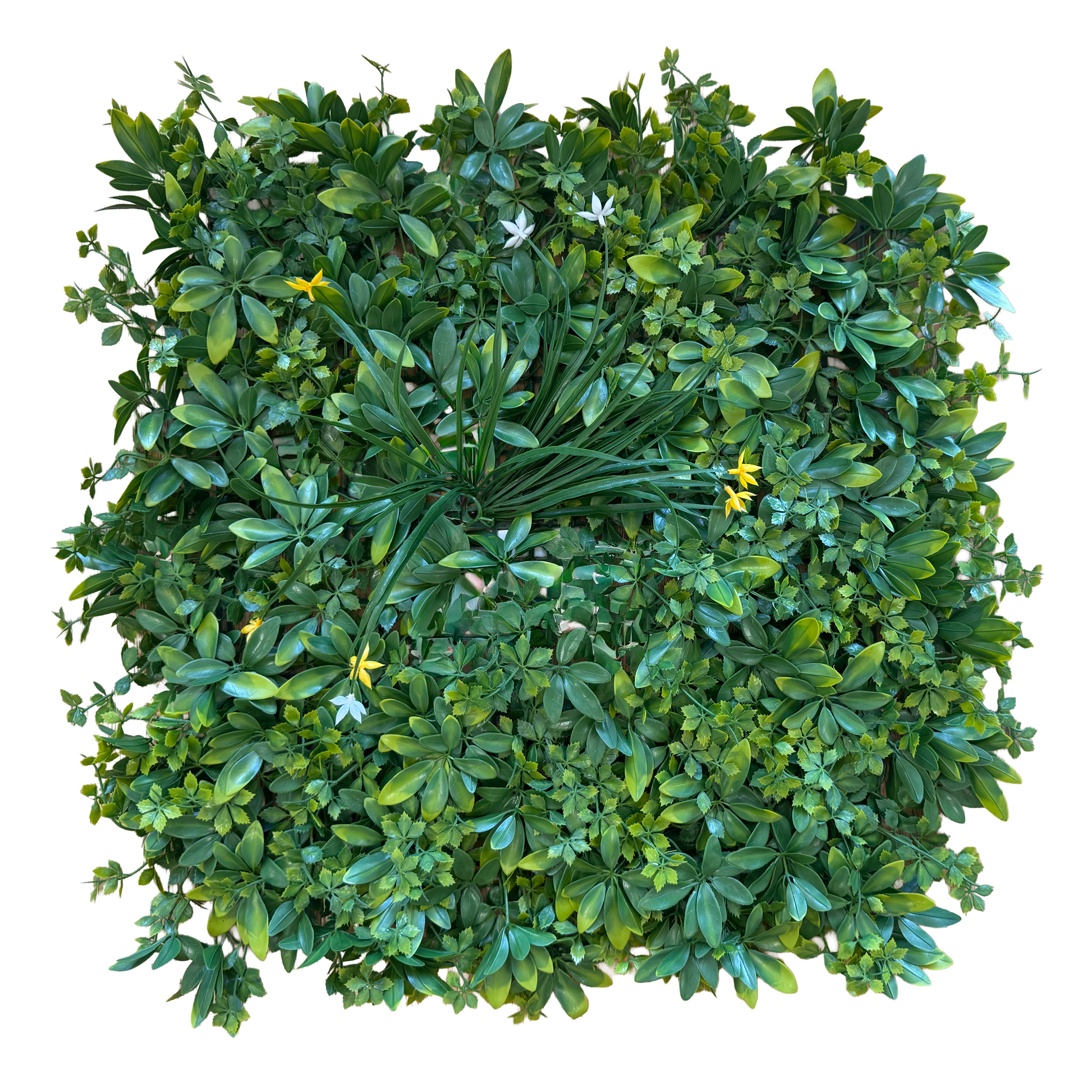 Pannelli Verde Verticale 50×50 cm Ultra-realistici e folti, per interno/esterno GIARDINO MISTO - Eternal Parquet - Eternal Parquet