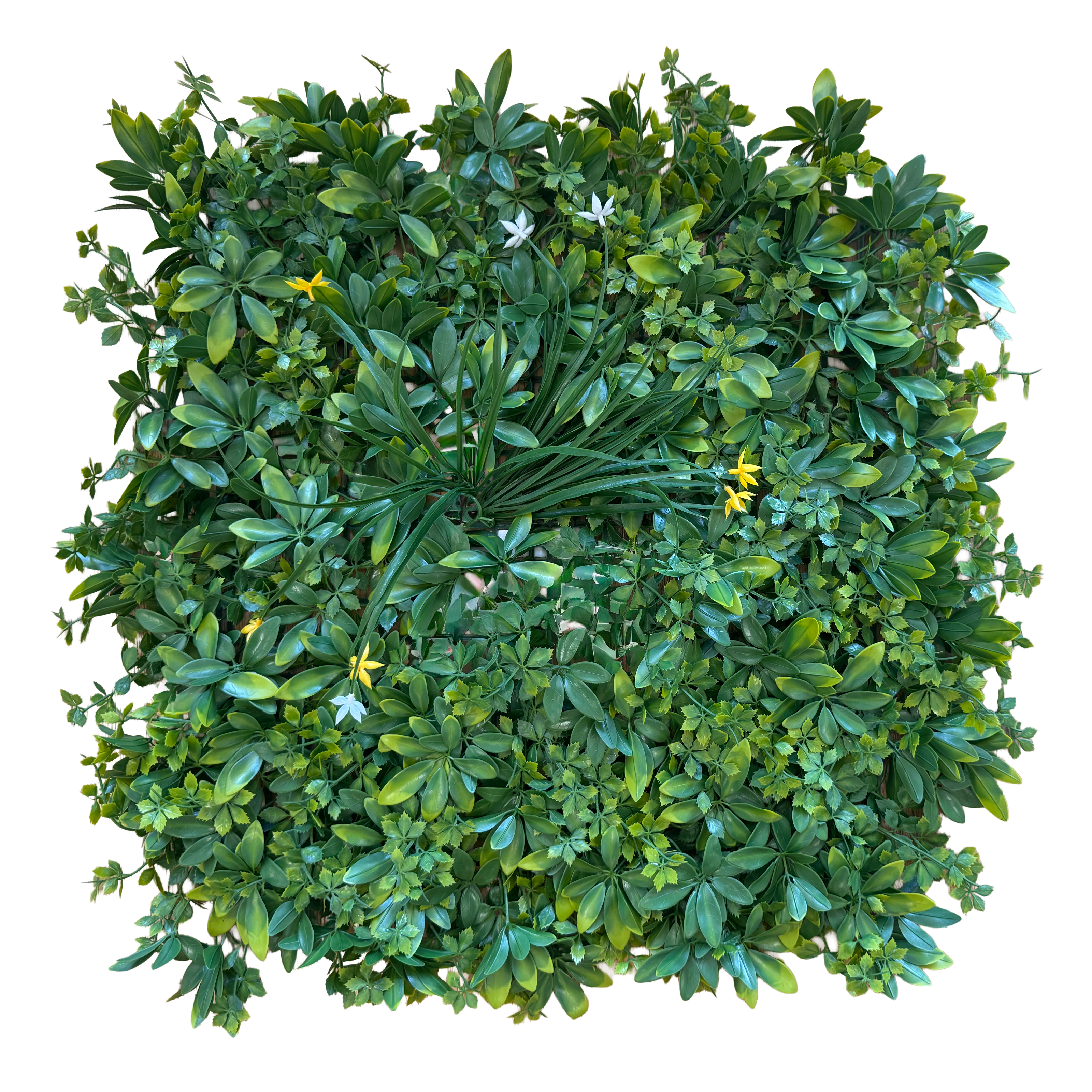 Pannelli Verde Verticale 50×50 cm Ultra-realistici e folti, per interno/esterno GIARDINO MISTO - Eternal Parquet - Eternal Parquet