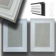 ***STOCK*** SET da 2 cornici Bianche in polimeri preassemblate incluso pannello in cartongesso 40X55cm CAD. - Eternal Parquet