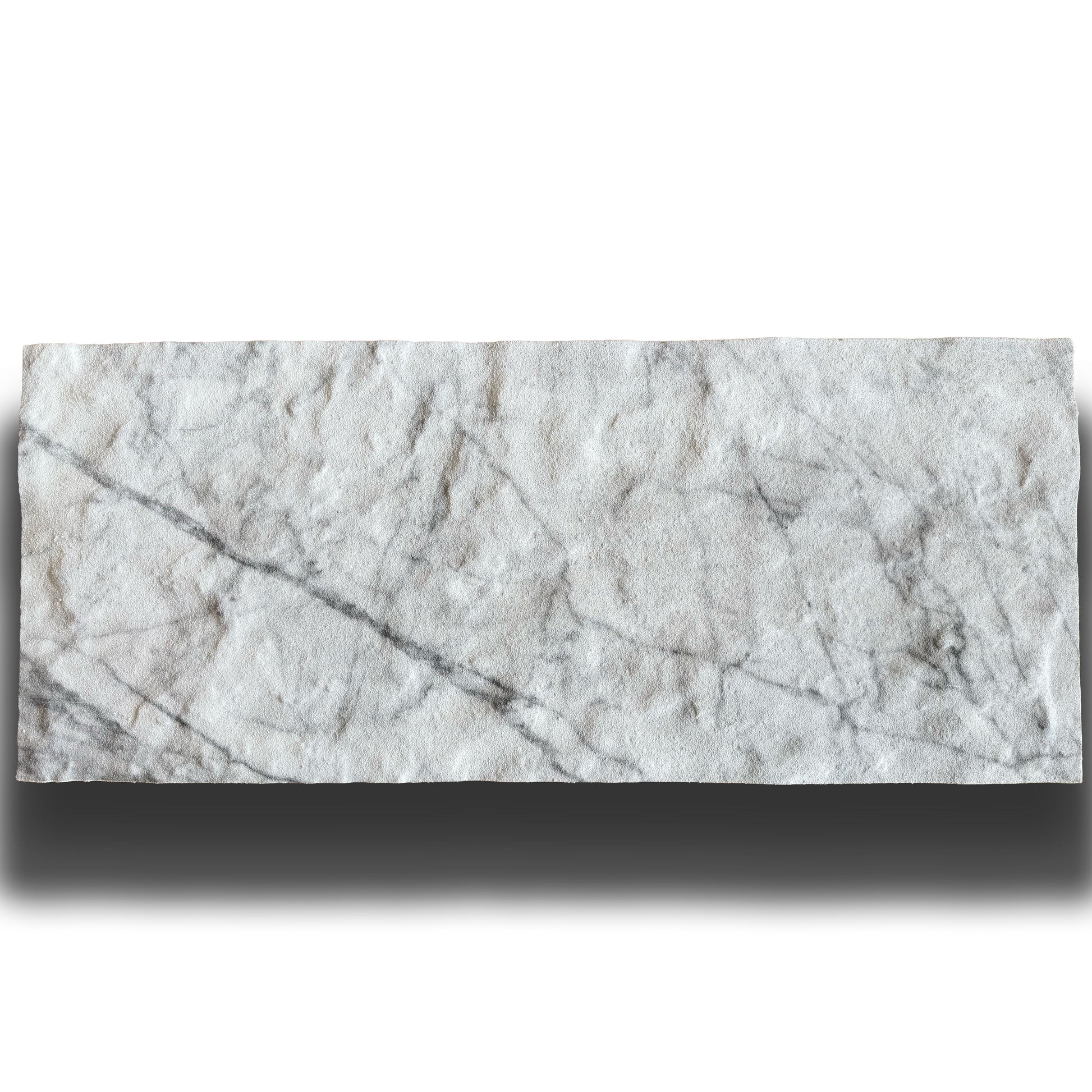 CAPPOTTO esterno - interno isolante in STYROFOAM 3D spess. 2,5cm (120x50cm) con resine e malta Carrara grezzo - Eternal Parquet