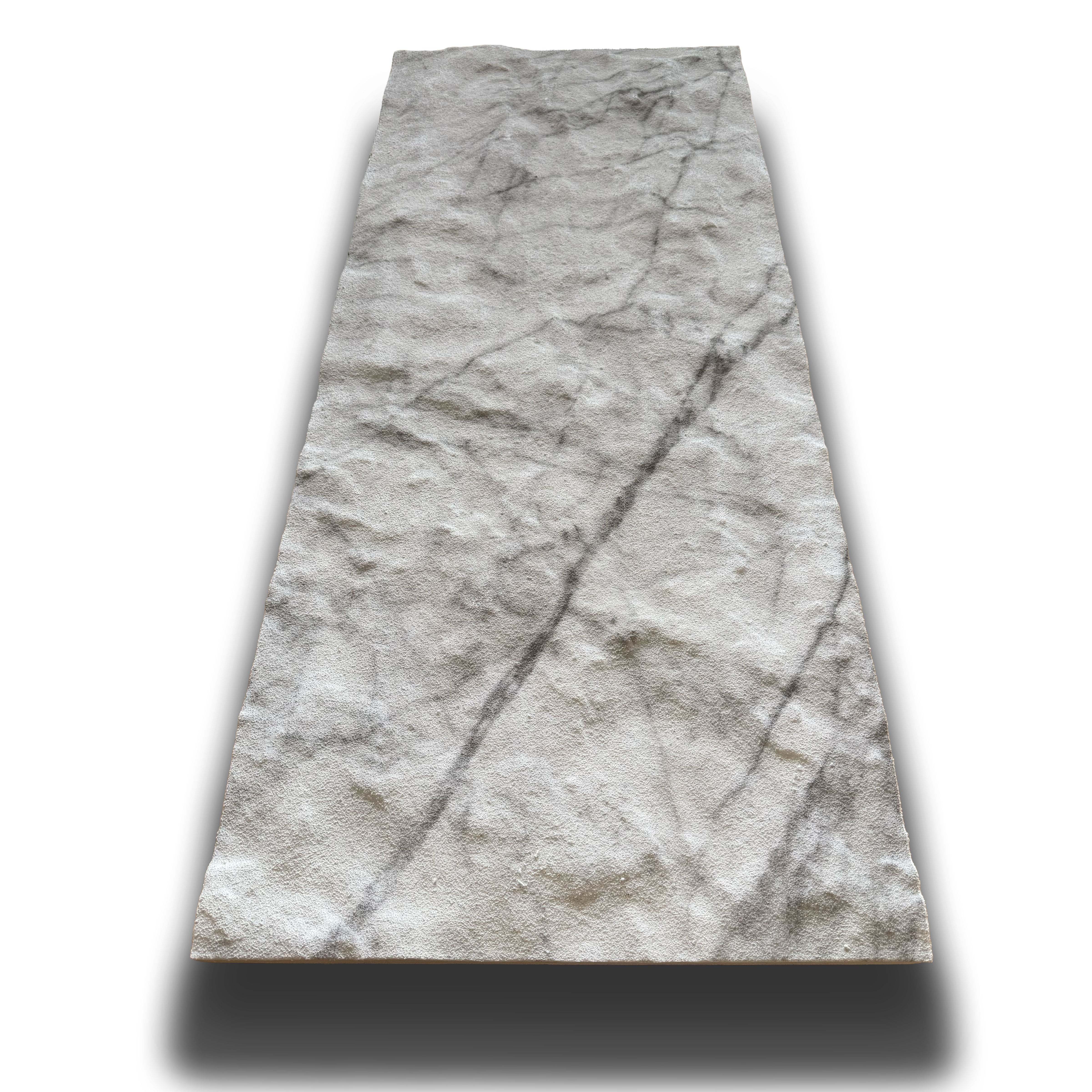 CAPPOTTO esterno - interno isolante in STYROFOAM 3D spess. 2,5cm (120x50cm) con resine e malta Carrara grezzo - Eternal Parquet