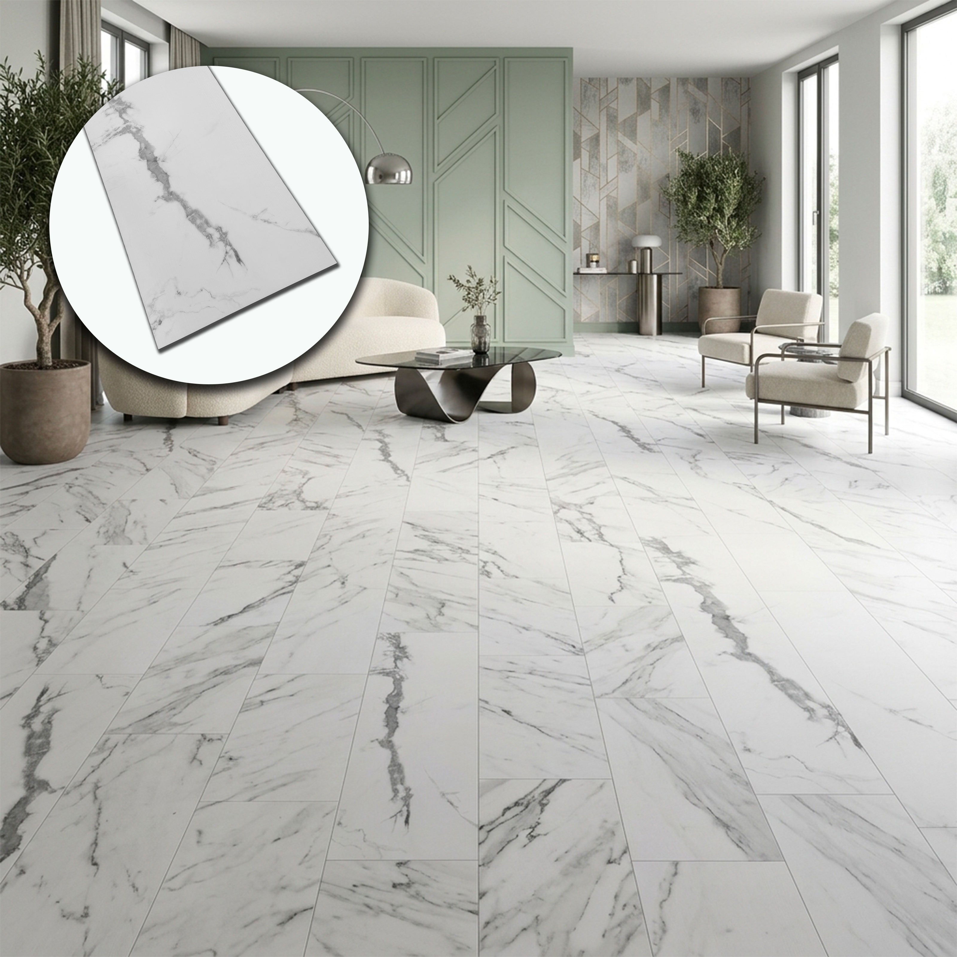 €4,99 al mq ***STOCK*** Pavimento  LVT AC5 da incollare in Piastelle 60x30cm spessore 2,5mm CARRARA