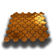 Piastrelle 3D Autoadesive in PET acustiche e isolanti 30x30cm (4mm spessore) CERCHI ORO - Eternal Parquet
