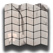Piastrelle 3D Autoadesive in PET acustiche e isolanti 30x30cm (4mm spessore) CHEVRON CARRARA - Eternal Parquet