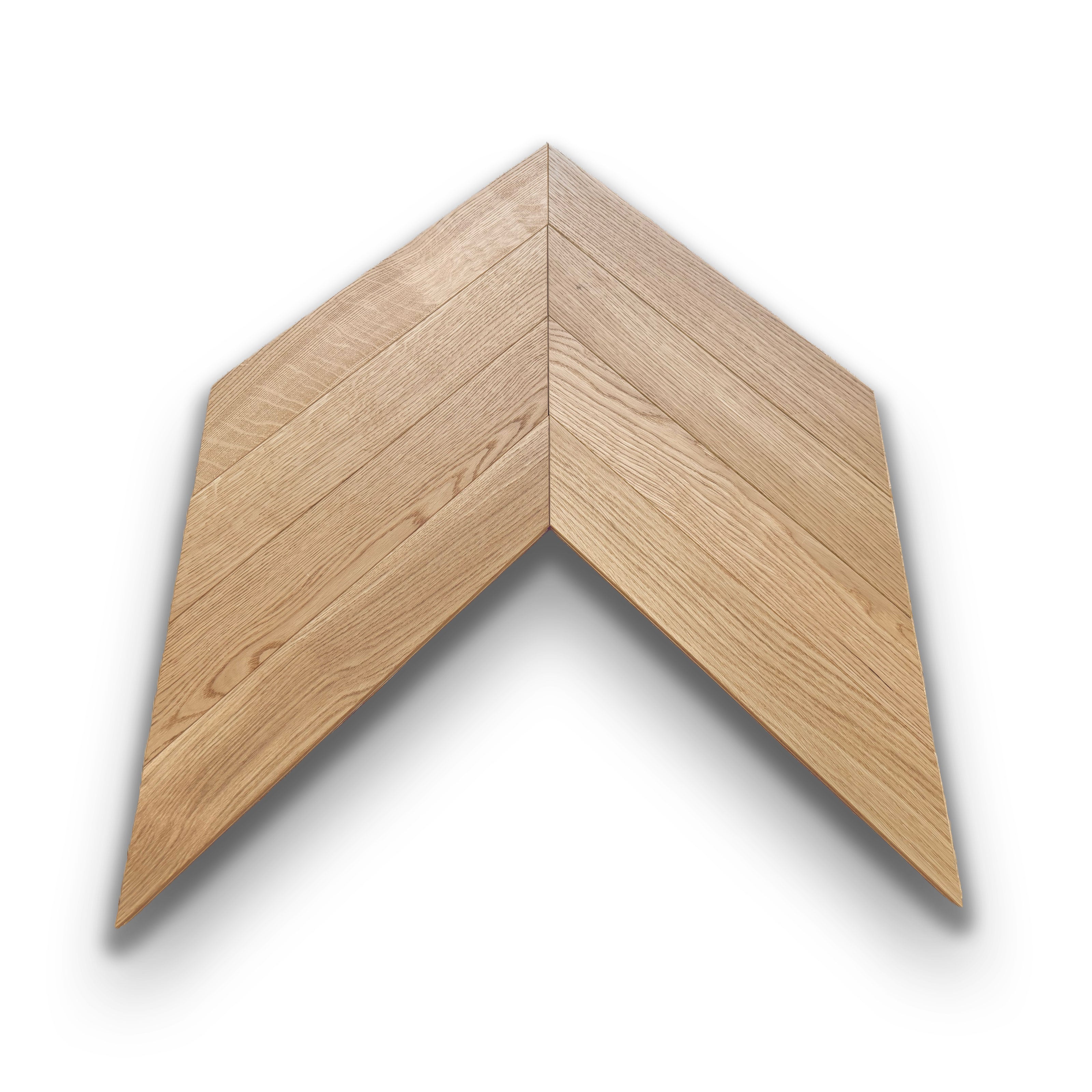 €39,99MQ *STOCK LUXURY* Lotto da 39mq Chevron in Rovere SELECT prefinito verniciato 13x90x500mm (4mm nobile) 1a scelta - Eternal Parquet