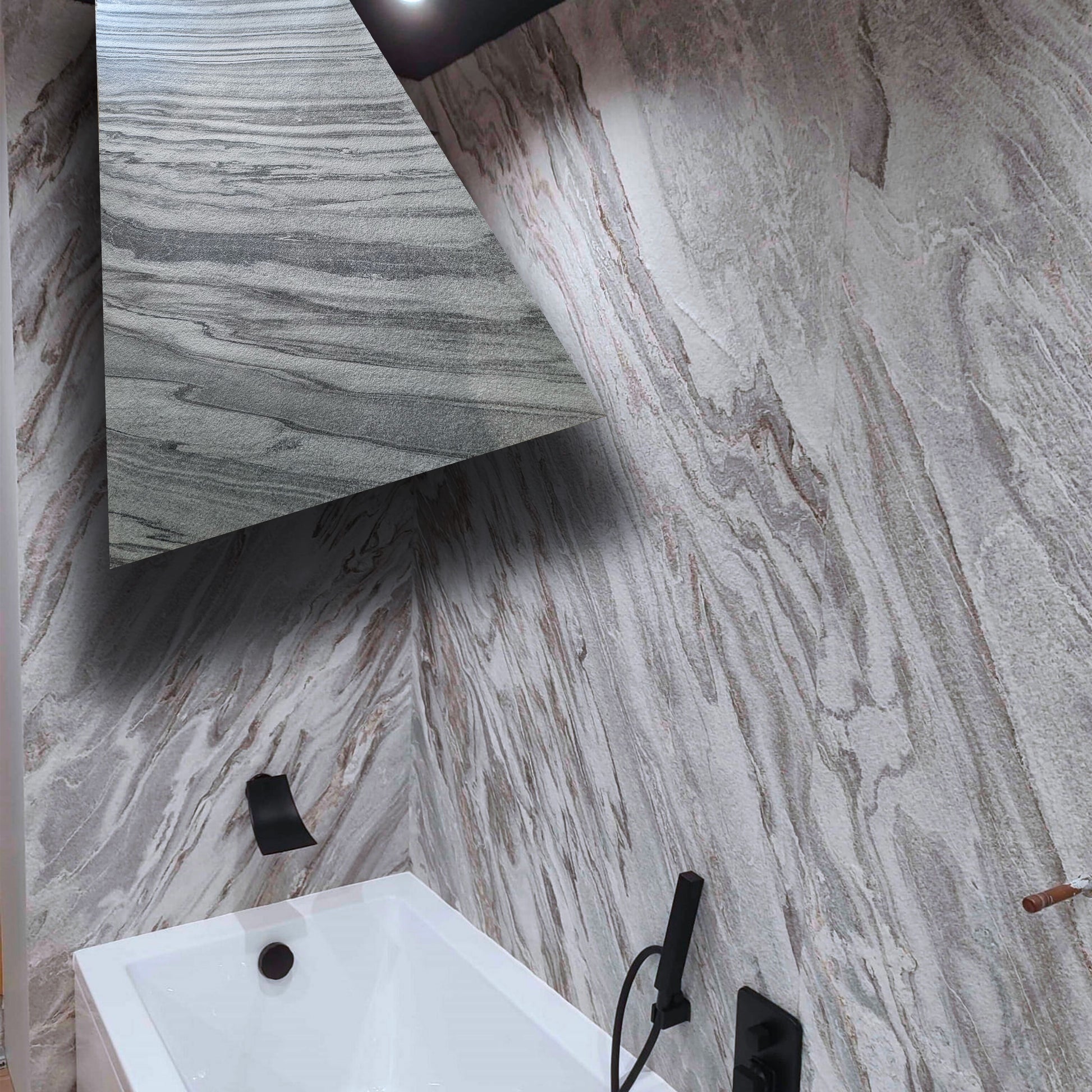 pannello rivoluzionario di Rivestimento interno-esterno in VERA PIETRA flessibile 61x122x0,3cm CILIAN - Eternal Parquet