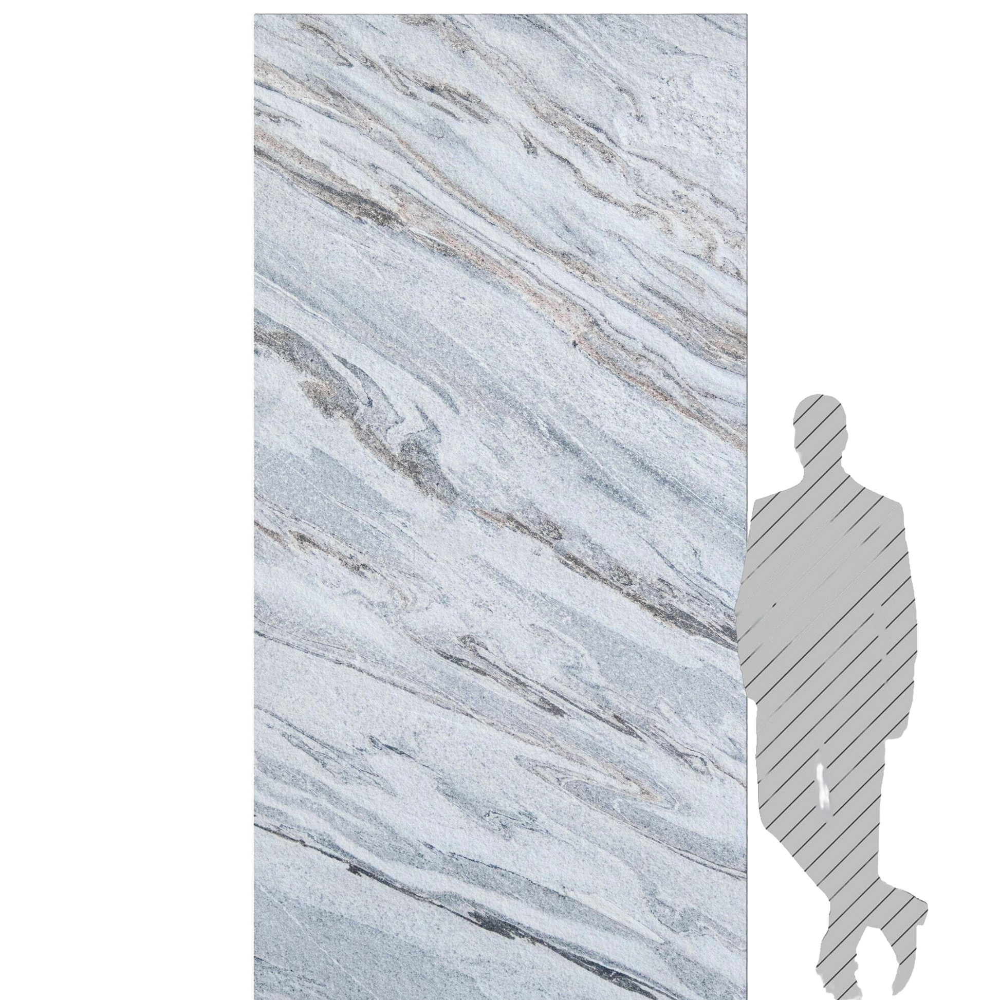 pannello rivoluzionario di Rivestimento interno-esterno in VERA PIETRA flessibile 280x122x0,3cm CILIAN - Eternal Parquet