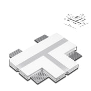*STOCK* Angolo a "T" per Striscia In Gesso Ceramico ad incasso predisp. LED  90x150x205mm - Eternal Parquet