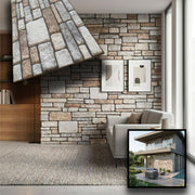 CAPPOTTO esterno - interno isolante in STYROFOAM 3D spess.2cm (100x50cm) con resine e malta Pietre levigate - Eternal Parquet