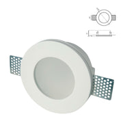 *STOCK* n.10 Portafaretto In Gesso Ceramico ad incasso Diametro 170 con Vetro 40W GU10 IP20 - Eternal Parquet
