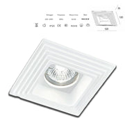 *STOCK* n.10 Portafaretto In Gesso Ceramico spirale  120x120mm  35W GU10 IP20 - Eternal Parquet