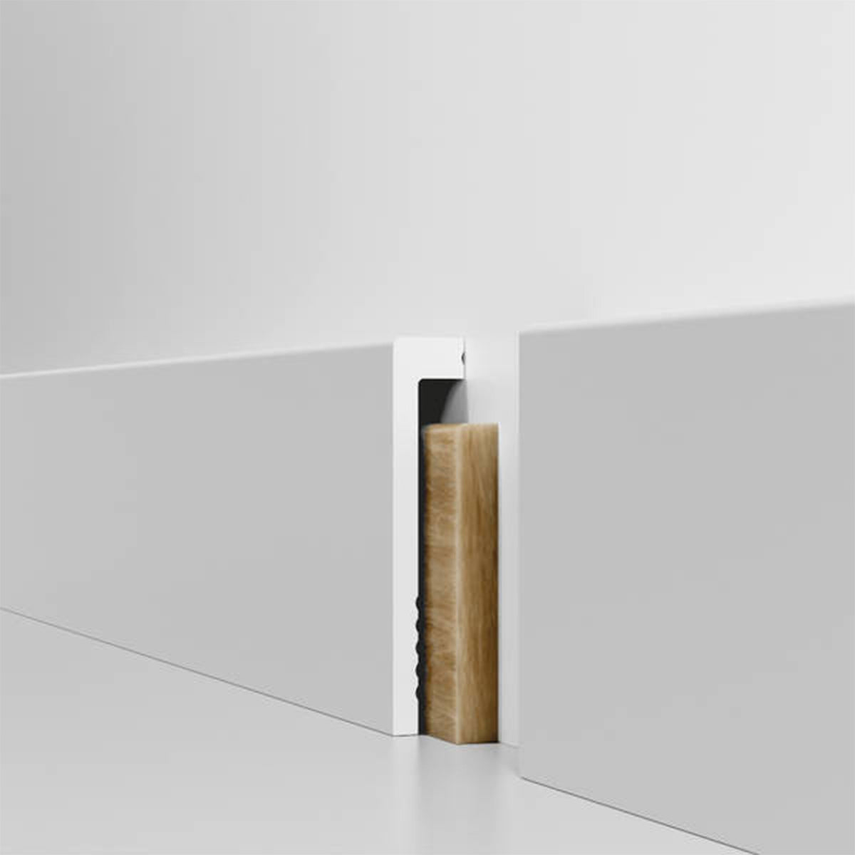 Battiscopa BIANCO squadrato Coprimarmo - coprivecchio 115x23mm in POLIMERI - (prezzo al metro)