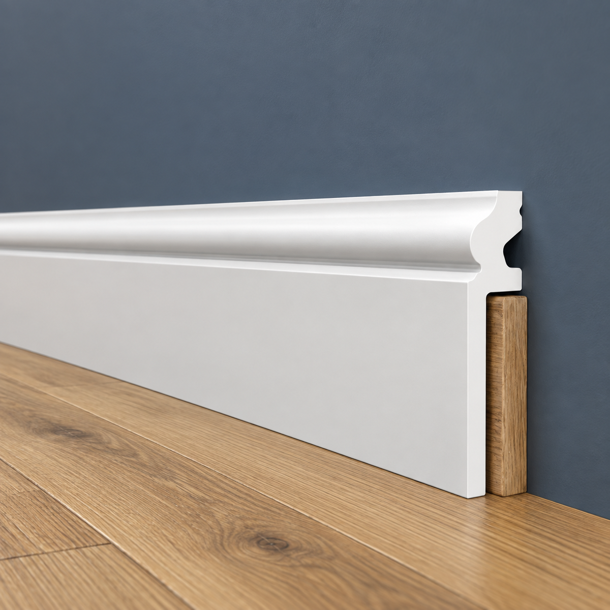 Battiscopa BIANCO Ducale Coprimarmo - coprivecchio 115x22mm in POLIMERI - (prezzo al metro)