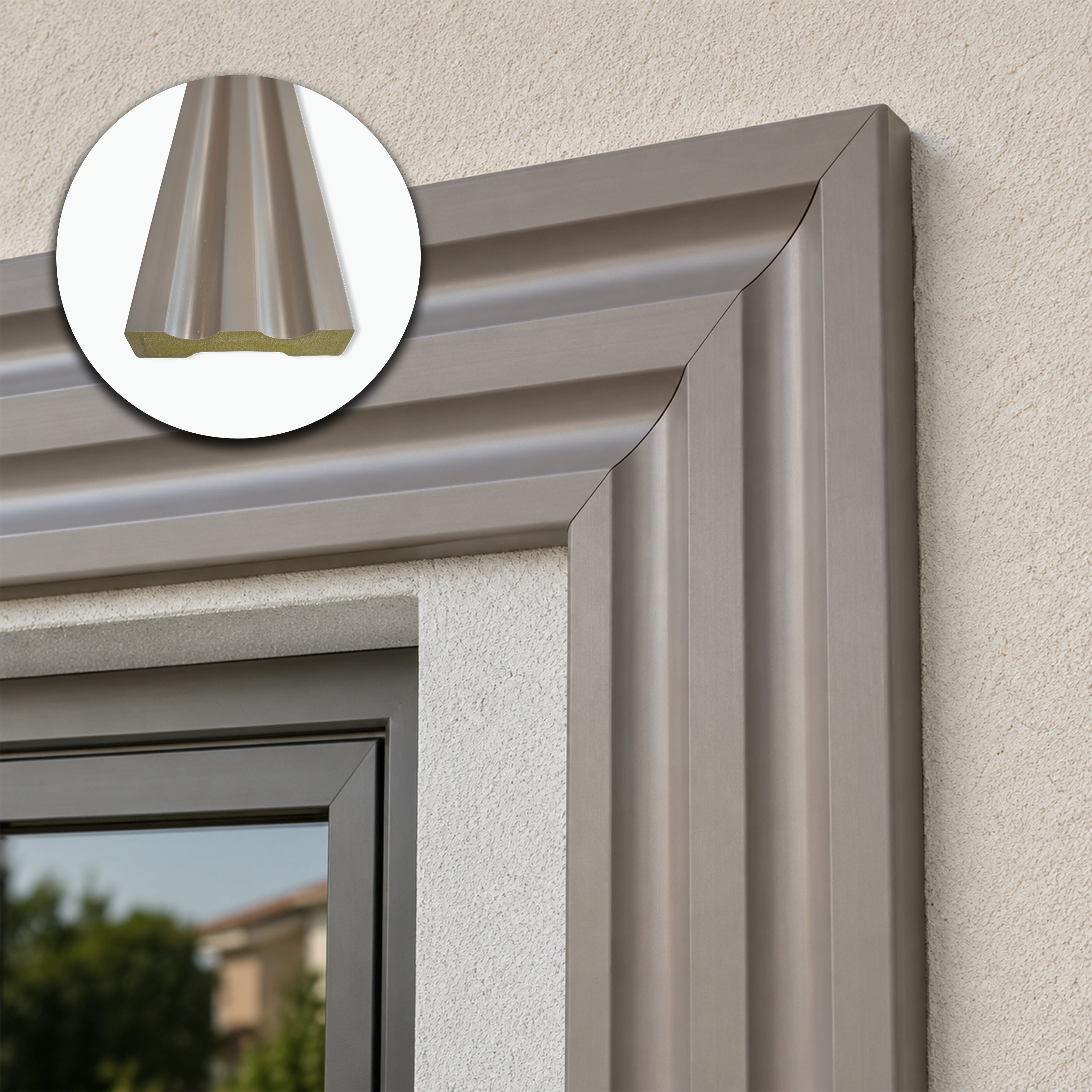 Cornice per Esterno in Polimero HPS 80x20x2500 mm – DECOREST EXTREME ARD JH17