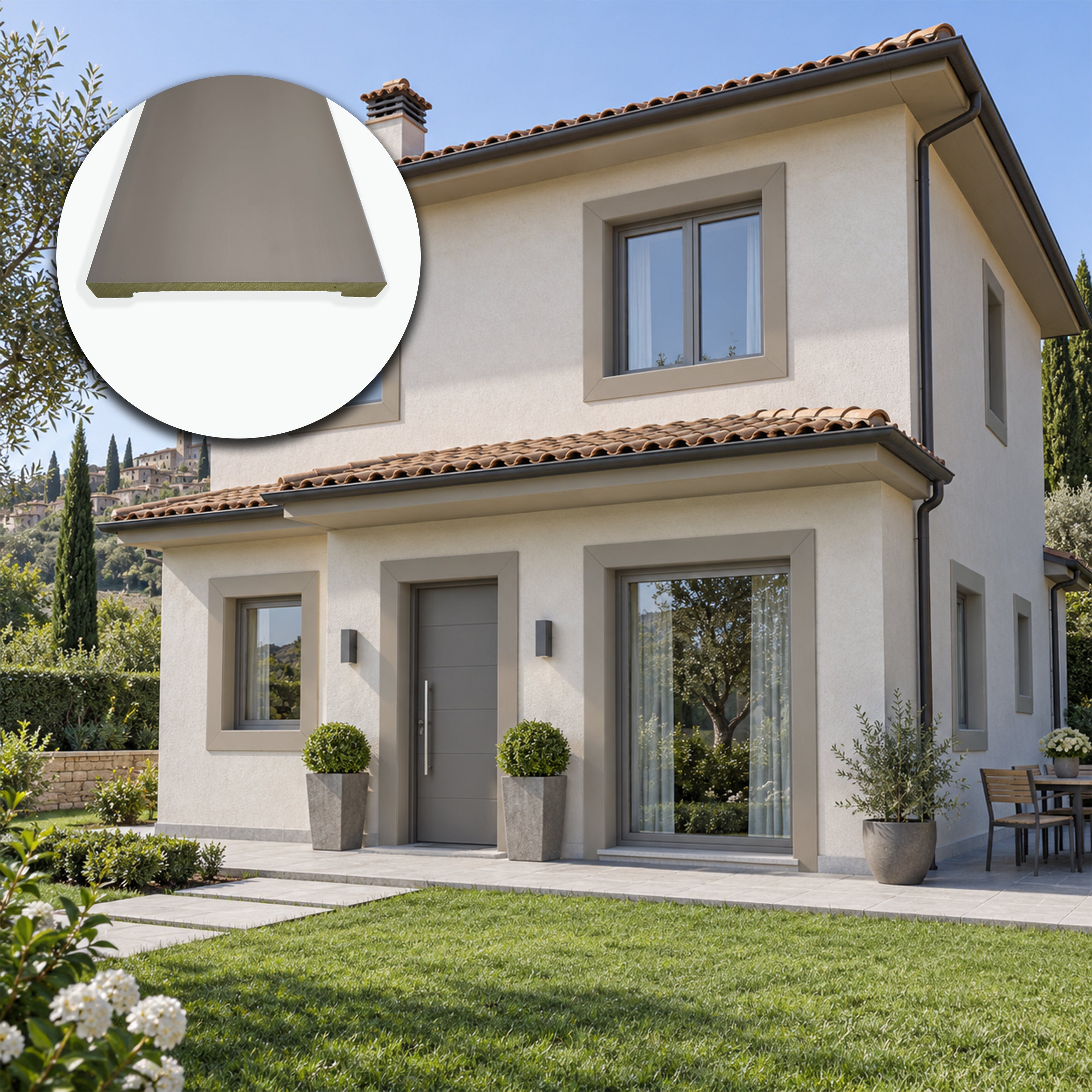 Cornice per esterno in polimero HPS 145x18x2500 mm – ARD DECOREST EXTREME JH26