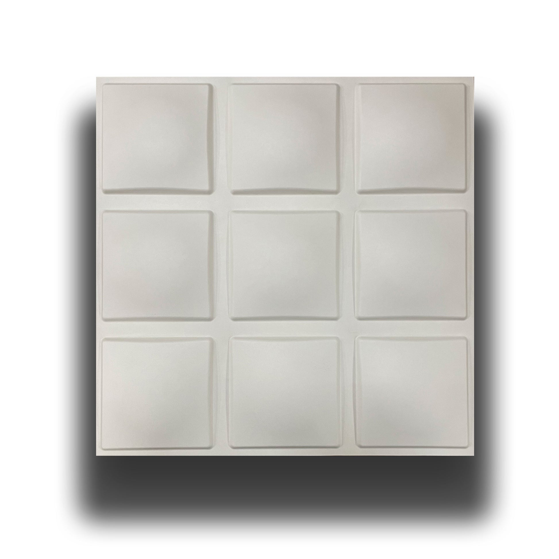 €1,99 Pannello in fibra naturale a parete 3D, rivestimento di lusso 3D 50X50cm BIANCO verniciabile QUADRATI Eternal Parquet