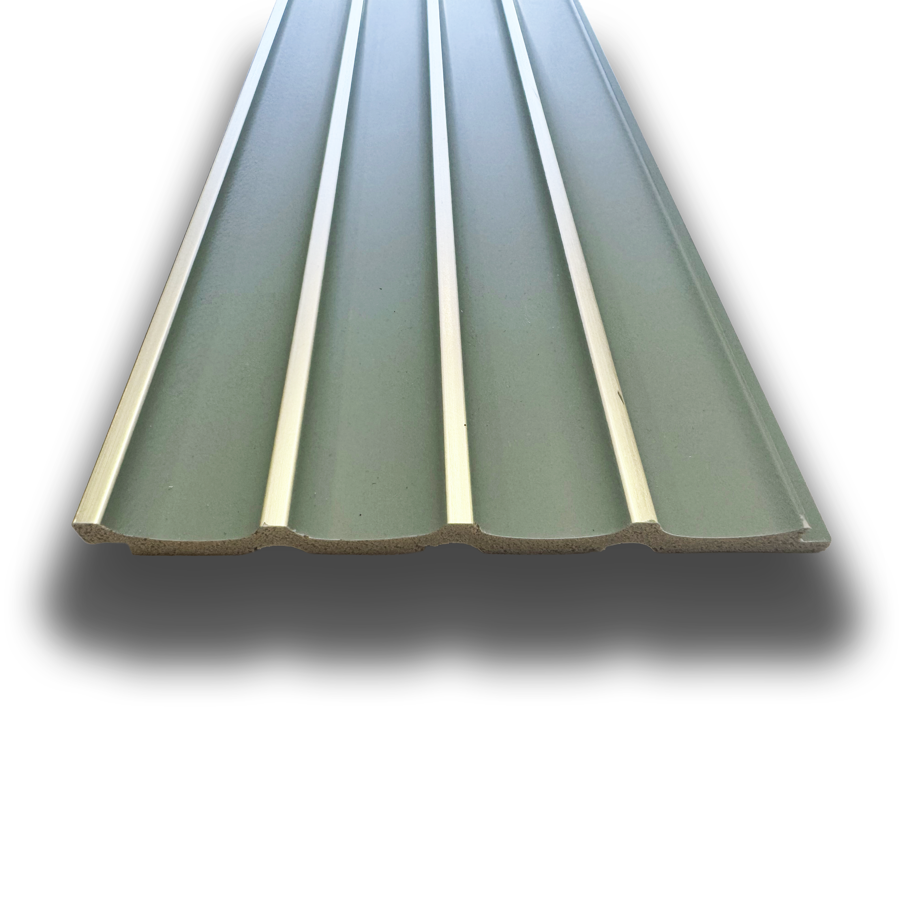 Asta intera 12x127x2800mm di Rivestimento Parete Boiserie cannettato Lamelli in polimeri SALVIA VINTAGE and GOLD - Eternal Parquet