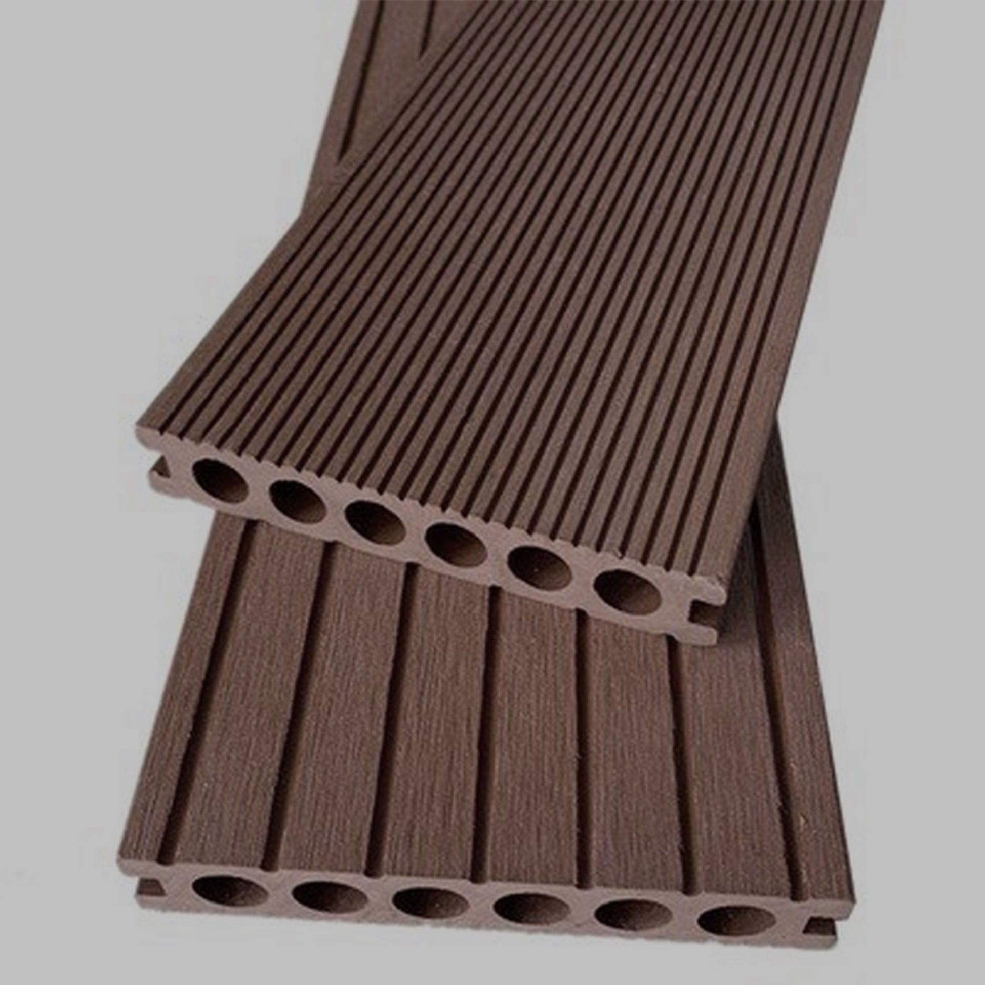 (€39,90mq) KIT 1,218mq di Decking WPC 40×25×2900mm Coffee o Grey doppia faccia Inclusi Magatelli - clip acciaio e viti - Eternal Parquet