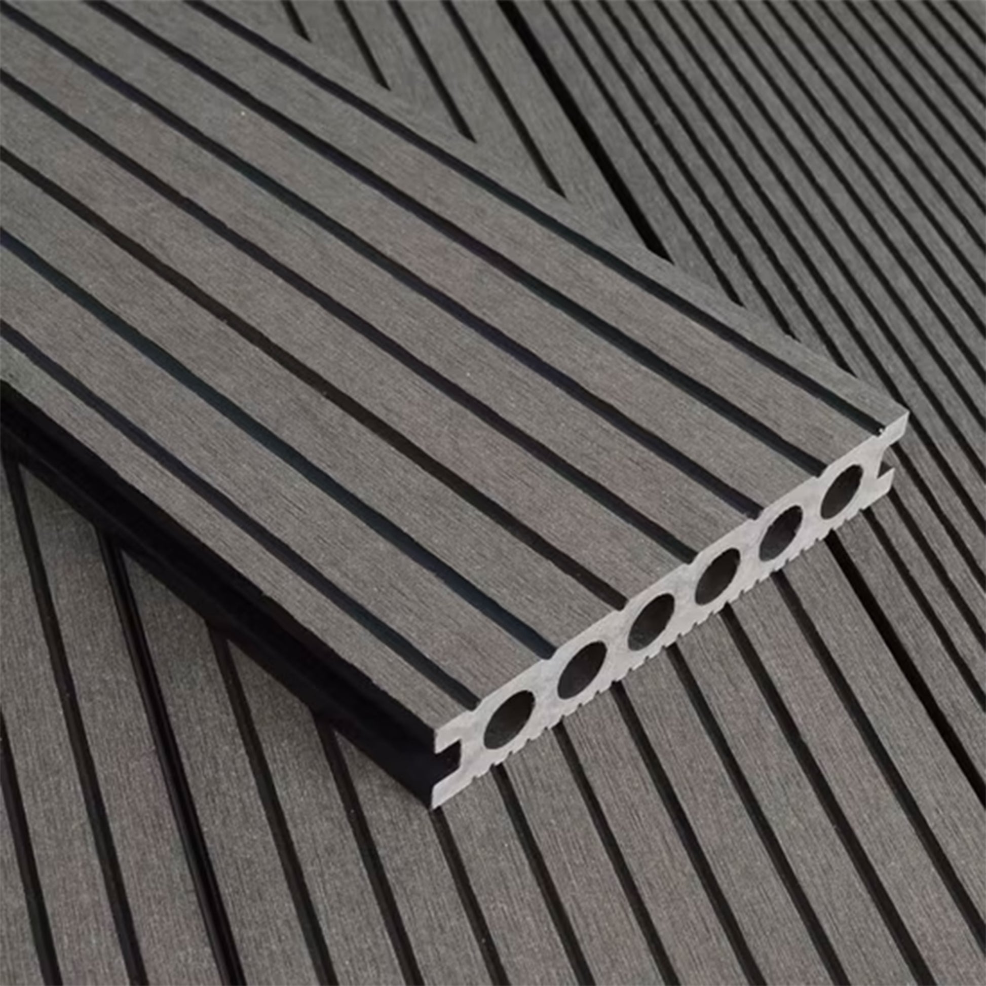 (€39,90mq) KIT 1,218mq di Decking WPC 40×25×2900mm Coffee o Grey doppia faccia Inclusi Magatelli - clip acciaio e viti - Eternal Parquet