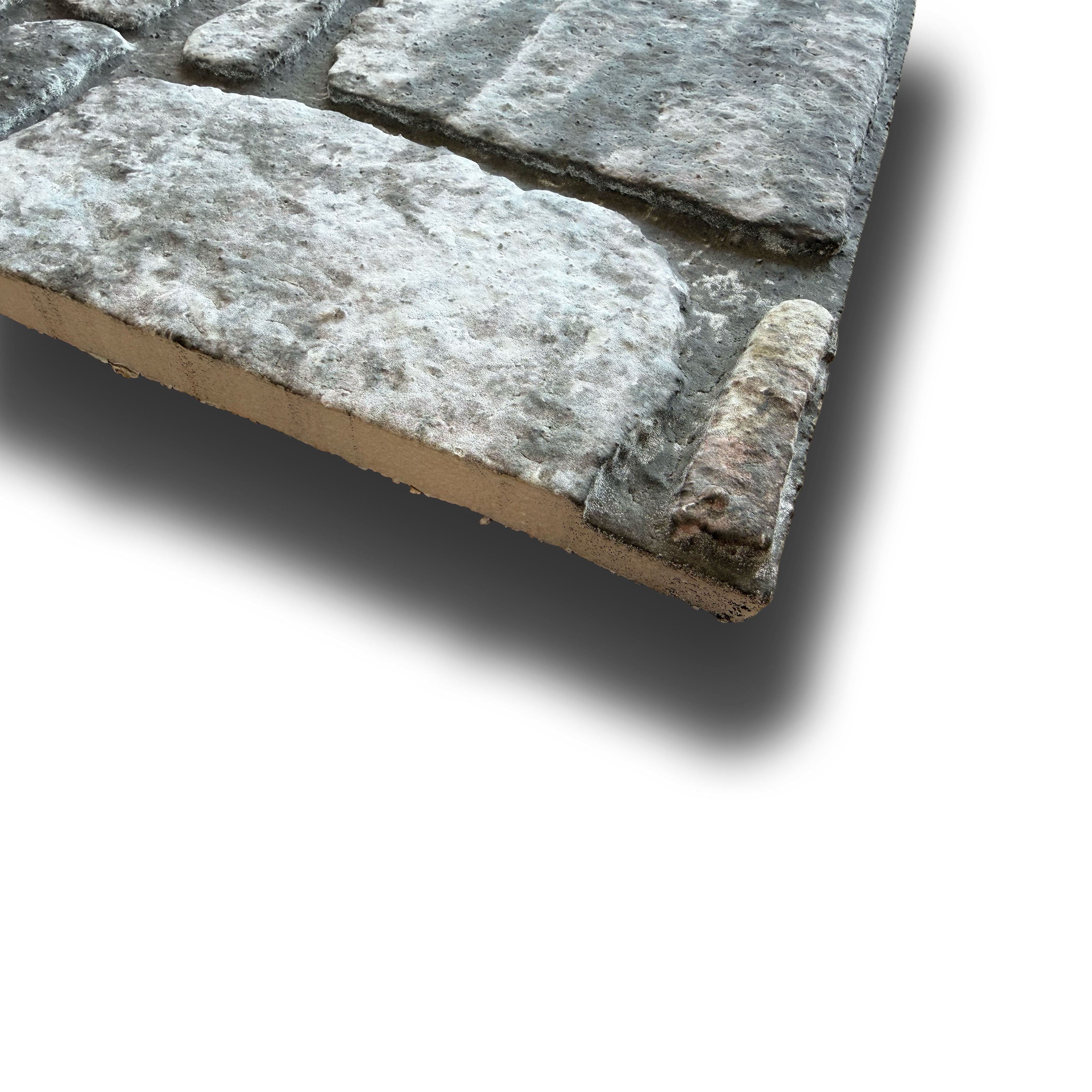 CAPPOTTO esterno - interno isolante in STYROFOAM 3D sp.2cm (120x50cm) con sabbiatura e malta Pietra grande