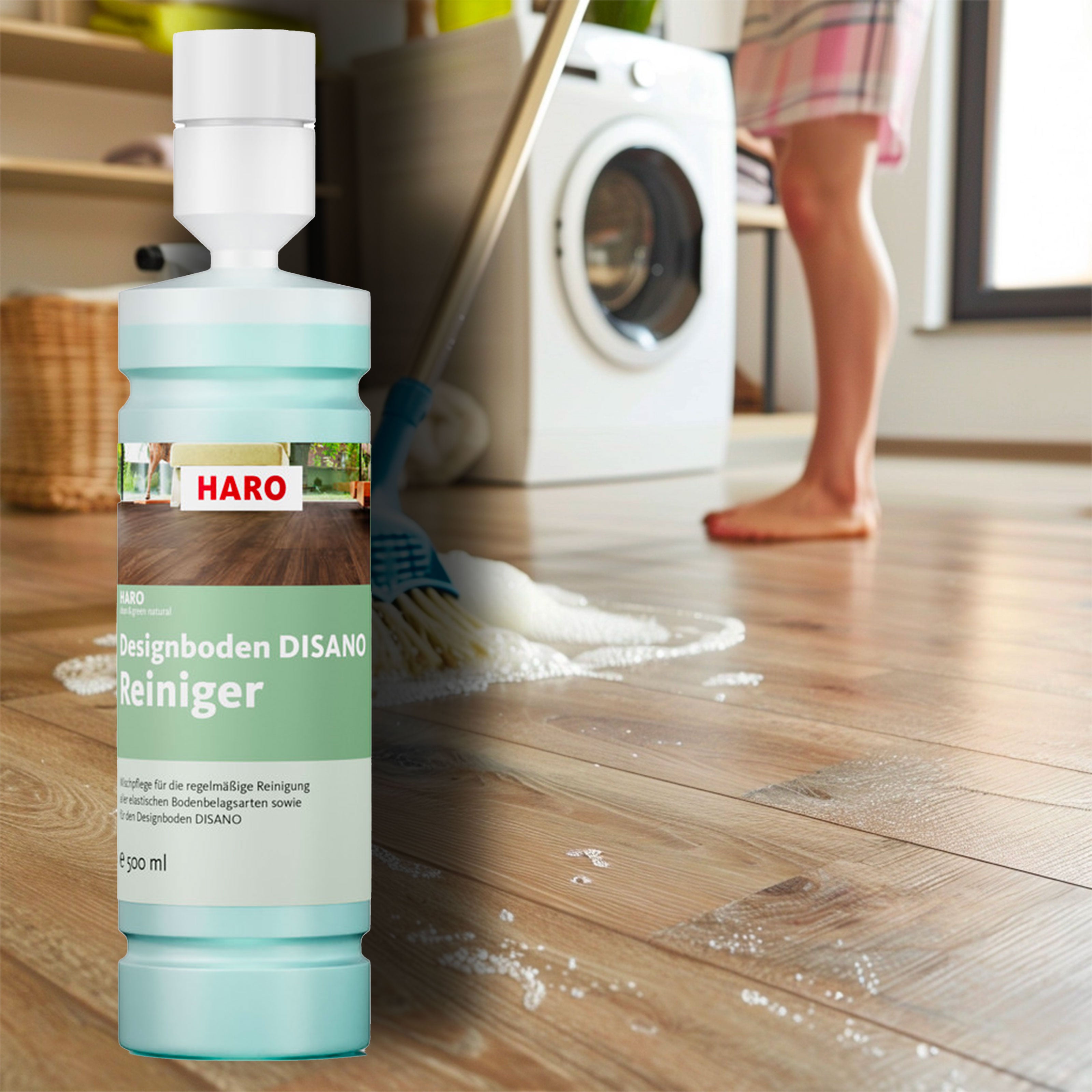HARO Clean & Green Naturale -  DISANO CLEANER per la pulizia periodica di Parquet, SPC, LVT, sughero, Linoleum, Pietra - Eternal Parquet