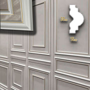 Cornice Bugna Preassemblata per Boiserie in polimeri linea GOLD (doppio filo oro) bianco Avorio 9010 varie dimensioni - Eternal Parquet