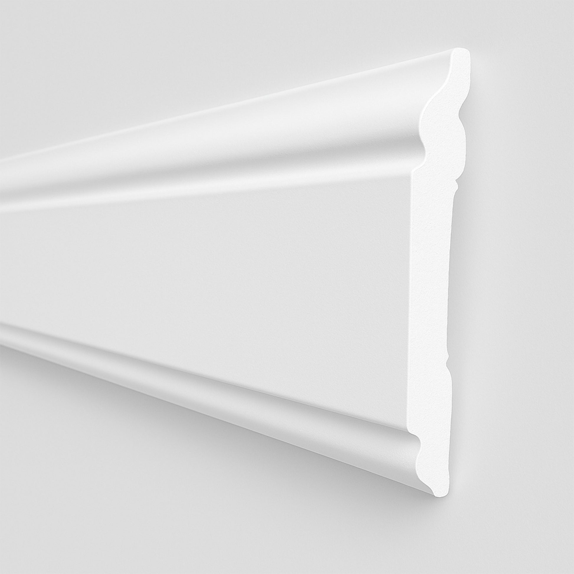*STOCK FOLLI* Profilo o cornice per boiserie in Polimeri Bianco RAL 9016 verniciabile 60X8mm (Prezzo al metro) - Eternal Parquet