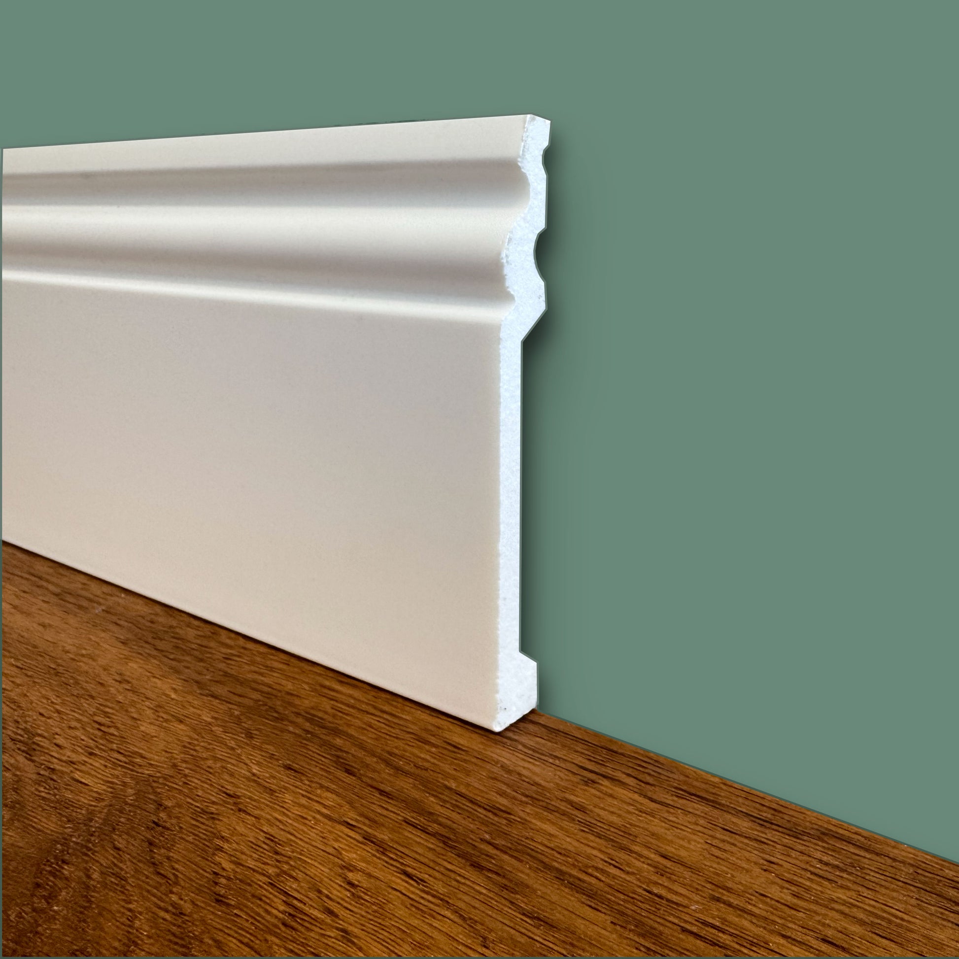 bancale da 100ml di Battiscopa DUCALE in POLIMERI linea BASICBOARD  120x15mm - BIANCO pitturabile - Eternal Parquet