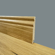 BATTISCOPA DUCALE in legno MASSELLO impiallacciato VERO LEGNO DI ROVERE 95x15 verniciato opaco poro aperto - Eternal Parquet