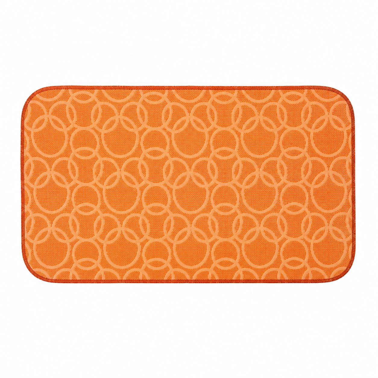 Tappeto passatoia Bordato 4 lati in stoffa decorata resistente e fondo in PVC antiscivolo varie misure Made in Italy