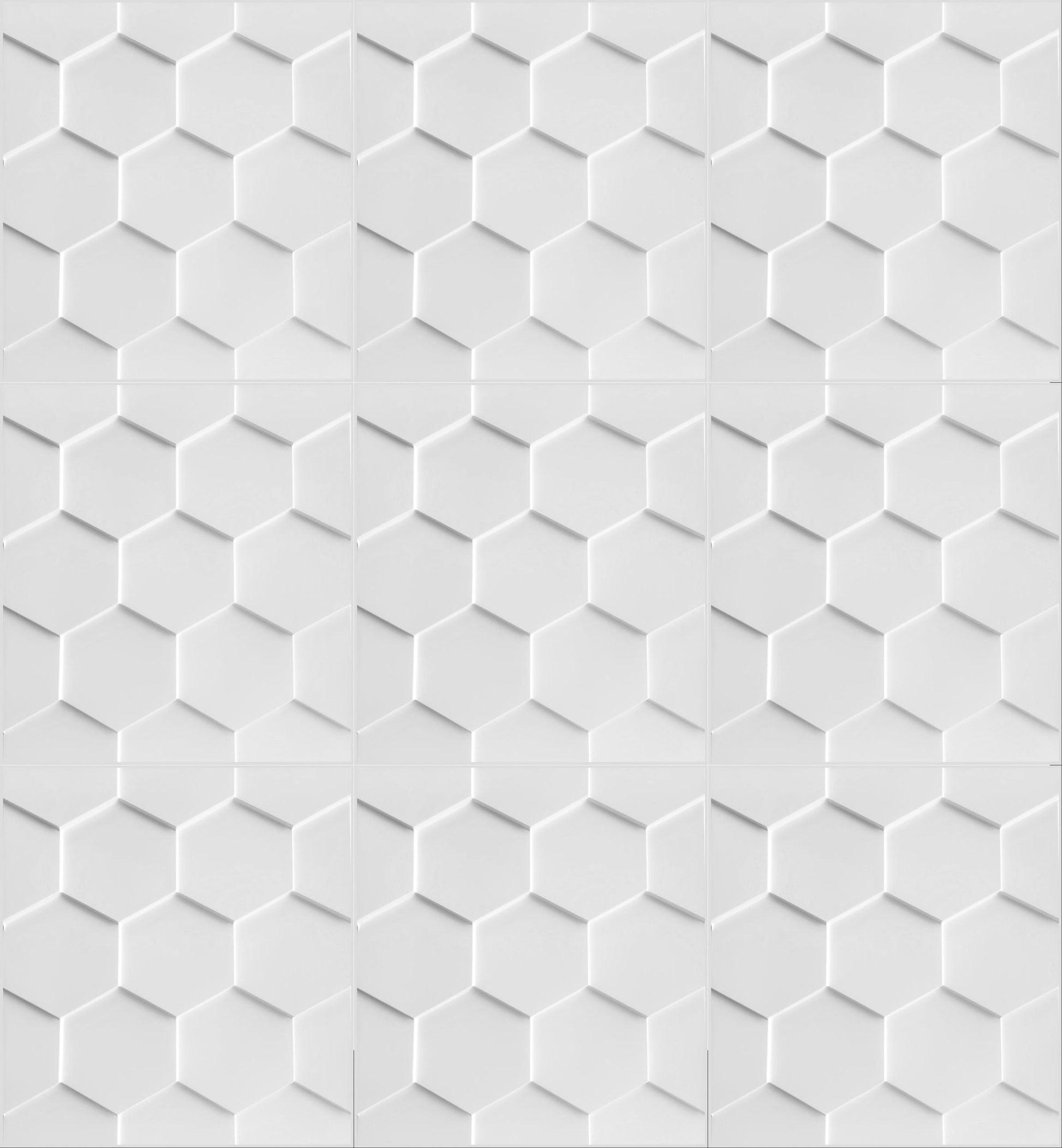 €3,49 pannello per boiserie a parete, rivestimento cassonato a soffitto e porte in PVC 3D 50X50cm mod. EXAGON - Eternal Parquet