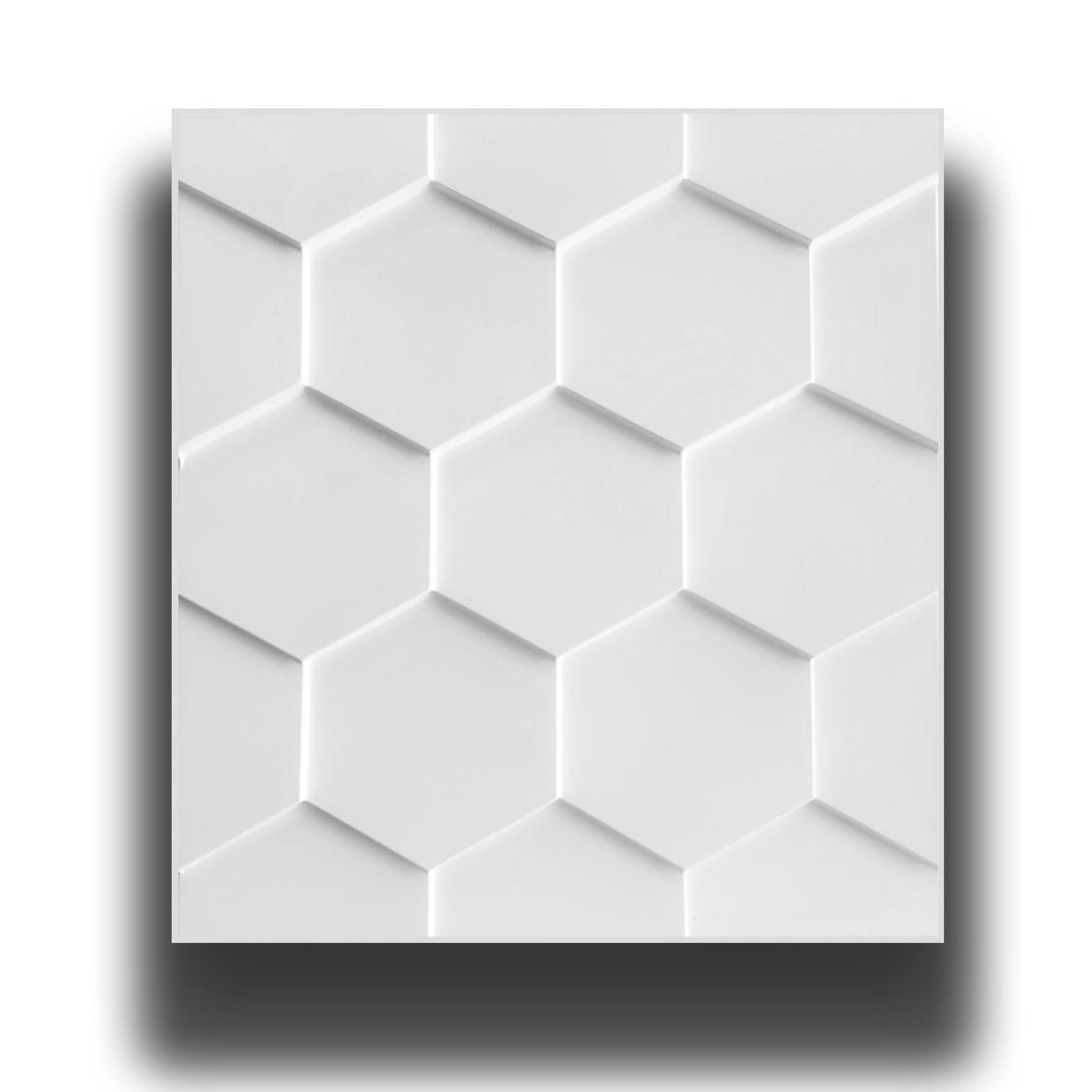 €3,49 pannello per boiserie a parete, rivestimento cassonato a soffitto e porte in PVC 3D 50X50cm mod. EXAGON - Eternal Parquet