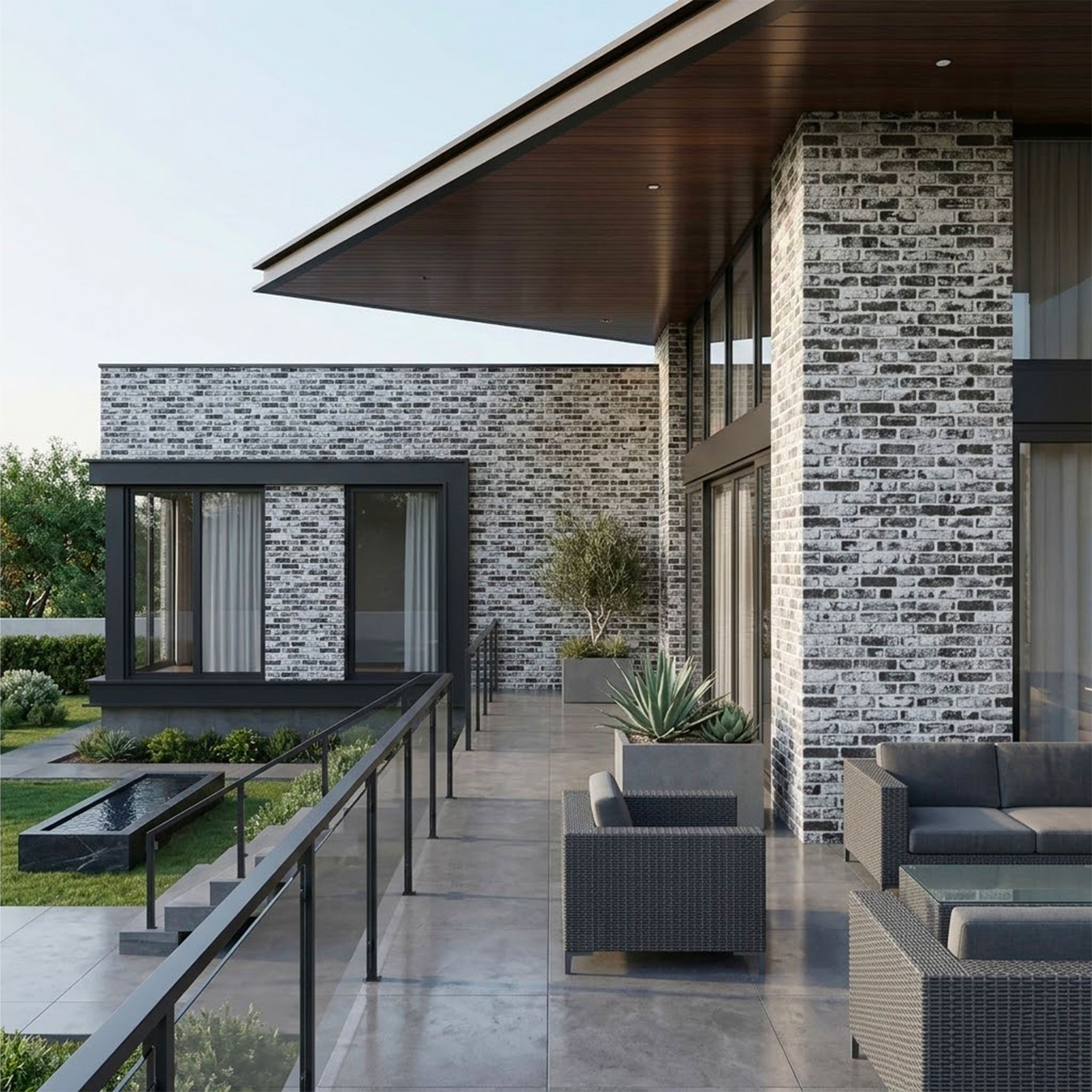 CAPPOTTO esterno - interno isolante in STYROFOAM 3D spess.2cm (120x50cm) con resine e malta mattoni Bianchi e neri - Eternal Parquet